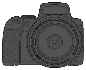 Nikon COOLPIX P1100 front silhouette