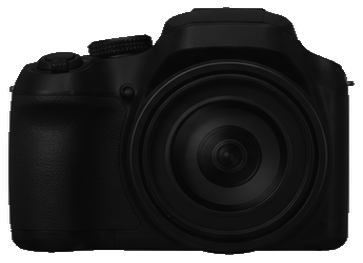 Panasonic LUMIX DC-FZ85 front silhouette