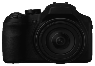 Panasonic LUMIX DMC-FZ200 front silhouette