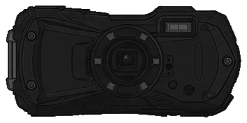 PENTAX WG-90 front silhouette