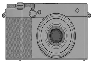 FUJIFILM GFX100RF front silhouette