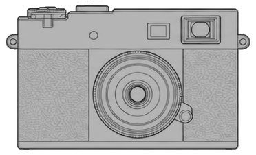 FUJIFILM X-HF1 front silhouette