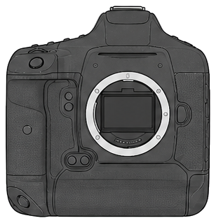 CANON EOS-1D X Body front silhouette