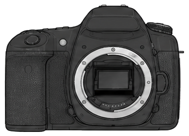 CANON EOS 10D DIGITAL Body front silhouette