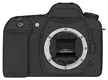 CANON EOS 40D Body front silhouette