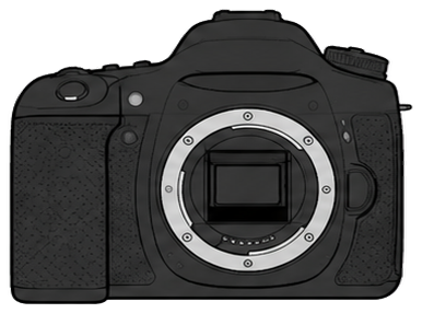 CANON EOS 50D Body front silhouette