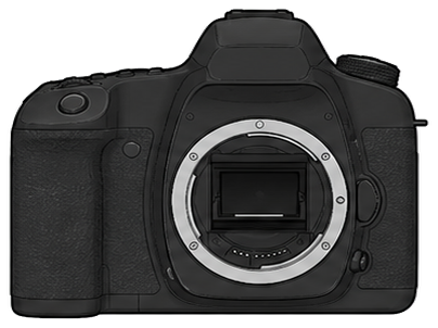CANON EOS 5D Mark II Body front silhouette