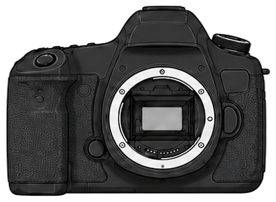 CANON EOS 60D Body front silhouette