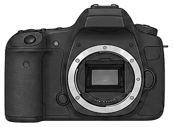 CANON EOS 60Da Body front silhouette