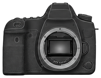 CANON EOS 6D Mark II Body front silhouette