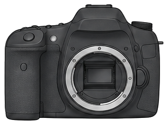 CANON EOS 7D Body front silhouette