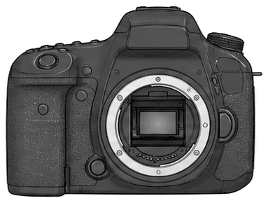 CANON EOS 7D Mark II Body front silhouette