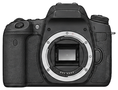 CANON EOS 8000D Body front silhouette