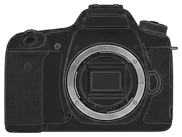 CANON EOS 80D Body front silhouette