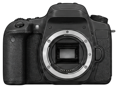 CANON EOS 90D Body front silhouette