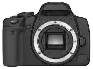 CANON EOS Kiss デジタル X Body front silhouette