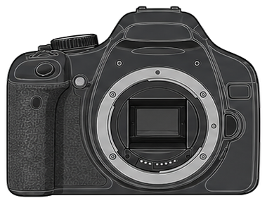 CANON EOS Kiss X3 Body front silhouette