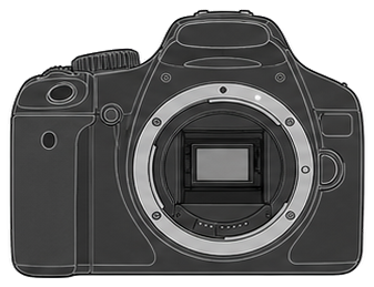CANON EOS Kiss X50 Body front silhouette