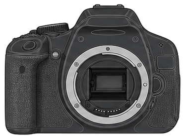 CANON EOS Kiss X5 Body front silhouette