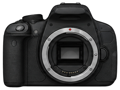 CANON EOS Kiss X6i Body front silhouette