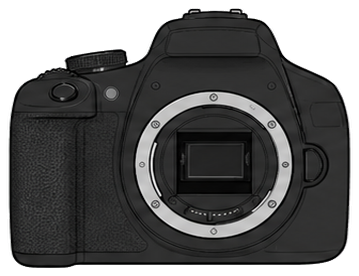 CANON EOS Kiss X70 Body front silhouette