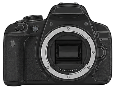CANON EOS Kiss X7 Body front silhouette