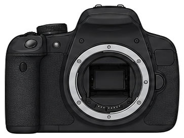 CANON EOS Kiss X7i Body front silhouette