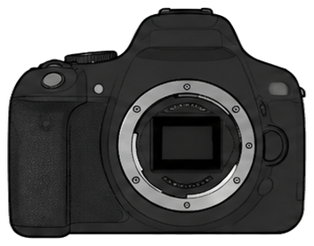 CANON EOS Kiss X80 Body front silhouette