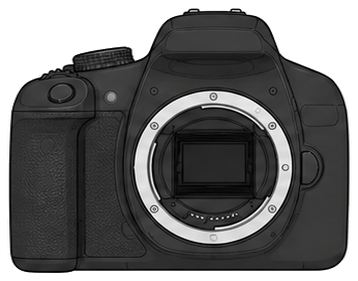 CANON EOS Kiss X90 Body front silhouette