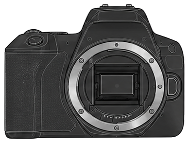 CANON EOS Kiss X9 Body front silhouette