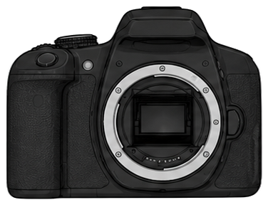 CANON EOS Kiss X9i Body front silhouette