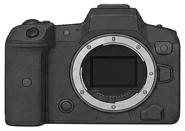 CANON EOS R5 C Body front silhouette