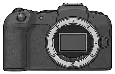 CANON EOS RP Body front silhouette