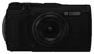 OM Digital Solutions Tough TG-6 front silhouette