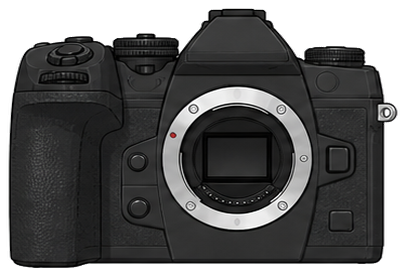 OM Digital Solutions OM SYSTEM OM-1 Body front silhouette