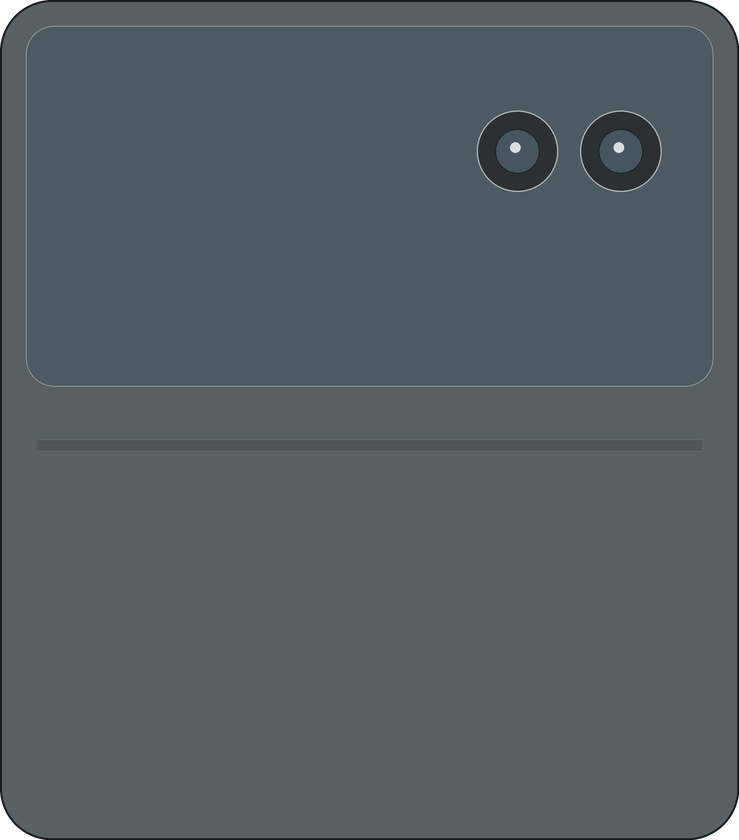 SAMSUNG Galaxy Z Flip7 front silhouette