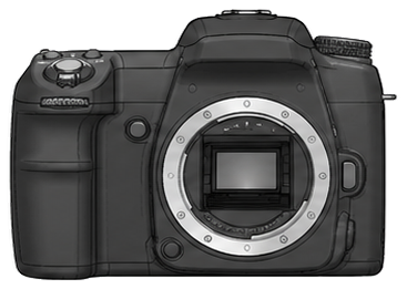 SONY α100 DSLR-A100 Body front silhouette
