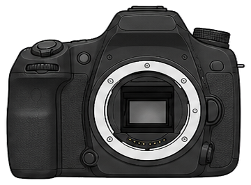 SONY α57 SLT-A57 Body front silhouette