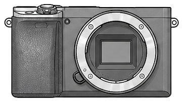 SONY α6000 ILCE-6000 Body front silhouette