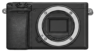 SONY α6100 ILCE-6100 Body front silhouette