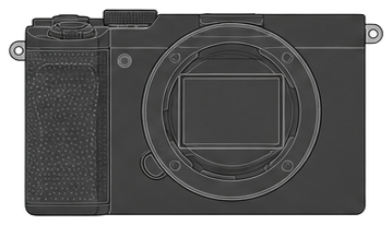 SONY α7C II ILCE-7CM2 Body front silhouette