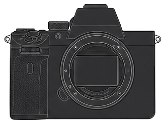 SONY α7R III ILCE-7RM3 Body front silhouette