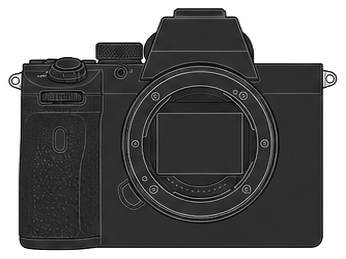 SONY α7R IV ILCE-7RM4A Body front silhouette