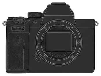 SONY α7R IV ILCE-7RM4 Body front silhouette