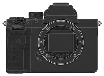 SONY α7R VI ILCE-7RM6 Body front silhouette