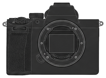 SONY α7R V ILCE-7RM5 Body front silhouette