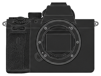 SONY α7S III ILCE-7SM3 Body front silhouette