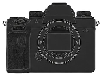 SONY α9 II ILCE-9M2 Body front silhouette
