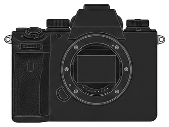 SONY α9 ILCE-9 Body front silhouette