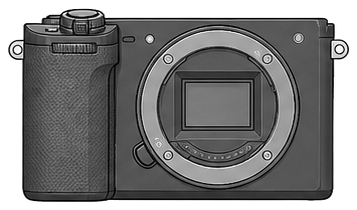 SONY VLOGCAM ZV-E10M2 Body front silhouette